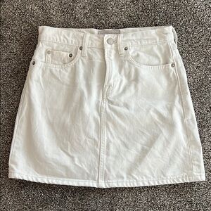Everlane White Denim Skirt